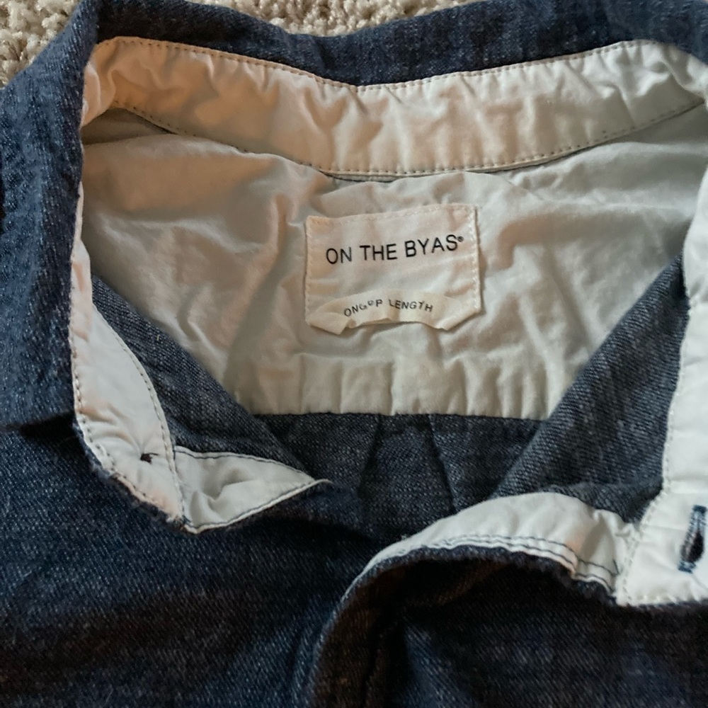 On the Byas Men’s large button down denim shirt